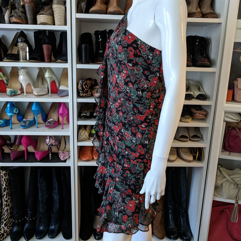VERONICA BEARD Ballard One-Shoulder Ruffle Dress - Picture 6 of 7